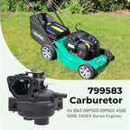 799583 593261 Carburetor with 799579 Air Filter 595660 Cover for B&S 595656 591979 591160 08P502 8P502 09P602 9P602 125cc 140cc 450E 500E 550EX Series Engine Lawnmower