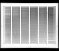 HVAC Premium 30" X 18" Steel Return Air Filter Grille for 1" Filter - Fixed Hinged - HVAC DUCT COVER - Flat Stamped Face - White [Outer Dimensions: 32 5/8"w X 20 5/8"h]