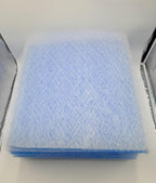 Paint Booth Exhaust Fiberglass Filter, Blue/White Paint Arrestor for Spray Booth (100/case, 20" x 20")
