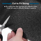 PATIKIL 20" x 20" x 0.1" Air Conditioner Filter Replacement, 2Pcs Washable Reusable Cut to Fit Foam Filter Air Filter for RV AC Vent Window Purifiers Computer, 40PPI