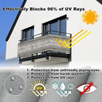 Privacy Fence 2' x 65.6' Durable UV-Resistant Patio Privacy Screens for Balcony, Included Cable Ties Customized Size for Apartments, Deck, Porch, Patio, Railing, Outdoor Pool, Floor Pattern