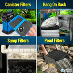 Aquarium Carbon Pad – Cut‑to‑Fit Carbon Infused Filter Pad Media for Crystal Clear Fish Tanks and Ponds, 3/8"–1/2" Thick (18 Inch Width, 36 Inch Long)