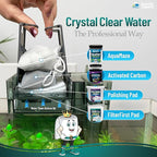 Aquatic Experts Aquarium Filter Floss for Fish Tank Filters - FilterFirst Aquarium Filter Pad - Media Roll for Crystal Clear Water, 3/4" - 1" Thick (12 Inch Wide, 12 Inch Long - 5 Pack)