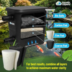 Aquatic Experts Classic Koi Pond Filter Pad COARSE – Bulk Roll Pond Filter Media, Rigid Ultra-Durable Latex Coated Fish Pond Filter Material US (Pond Bundle 1, Coarse (Black))