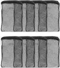 Pawfly 8 Pcs Aquarium Filter Media Bags, Fish Tank Coarse Mesh Bag with Plastic Zipper Soft Aquarium Mesh Bag for Activated Carbon, Bio Filter Balls, Filter Stones, Ceramic Rings(8" x 5.5")