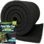 Aquatic Experts Classic Koi Pond Filter Pad COARSE – Bulk Roll Pond Filter Media, Rigid Ultra-Durable Latex Coated Fish Pond Filter Material US (12" x 72", Coarse (Black))