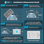 EZ-FLO 30 x 6 Inch (Duct Opening) Return Air Vent Cover for Wall or Ceiling, Solid Steel Return Air Grille, HVAC Vent Cover, White, 61630