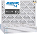 Aerostar 14x22x1 MERV 13, Pleated Air Filter, 14x22x1, Box of 6, Made in the USA