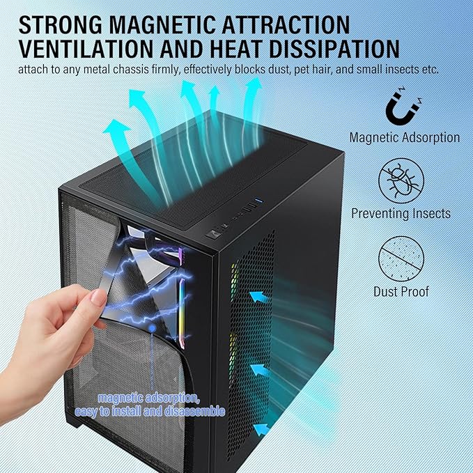 39x16 inch Customizable DIY Floor Vent Covers, Magnetic PVC Vent Mesh for Wall, Ceiling & Home Floor, PC Case Dust Mesh Filter