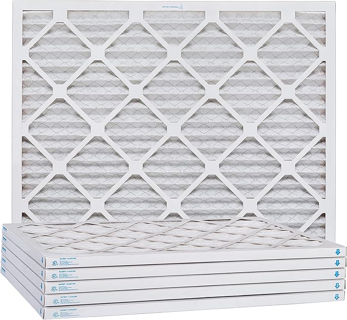 Aerostar 24x28x1 MERV 8 Air Filter, Pleated AC Furnace HVAC Filters (23.875x27.875x0.75), Electrostatically Charged for Allergies Dust Pet Dander Pollen Mold Lint, MPR 600 FPR 5, USA, 6 Pack