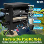 Aquatic Experts 1.5" Large Bio Balls for Ponds – Biological Filter Media for Waterfalls & Outdoor Pond Filters, Treats Up to 6,600 Gallons (2000 Count, Bulk Box – No Mesh Bags)