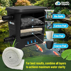 Classic Koi Pond Filter Pad FINE - White Bulk Roll Pond Filter Media, Ultra-Durable Pond Filters for Outdoor Ponds, Reusable Fish Pond Filter Material, USA, Aquatic Experts (3/4" - 1" x 12" x 72")