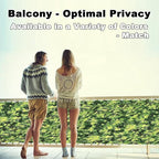 Balcony Privacy Screen 3.1' x 13.1' UV Protection Weather-Resistant Patio Privacy Screen, with Grommets, for Decks, Patios, Backyards, Outdoor Pools, Porches, Railings, Green Leaf Pattern
