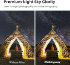 Walking Way 58mm Natural Night Filter for Light Pollution Reduction Nano-Coated Optical Glass for Night Sky/Astrophotography/Star Clarity Anti-Light Pollution Filter