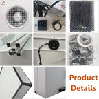 INTSUPERMAI Vertical Laminar Flow Hood Air Flow Clean Bench Workstation with HEPA Aluminum Blade Fan Rated Air Volume 706cfm Dust Free Room Workshop for Phone LCD Repair Workshop Laboratory Using 110V