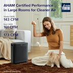 LEVOIT Air Purifier for Home Large Room Up to 1073Ft² with Air Quality Monitor, AHAM VERIFIDE, Smart WiFi, Washable Pre-Filter, HEPA Sleep Mode for Pets, Allergies, Dust, Pollen, Vital 100S-P, Black