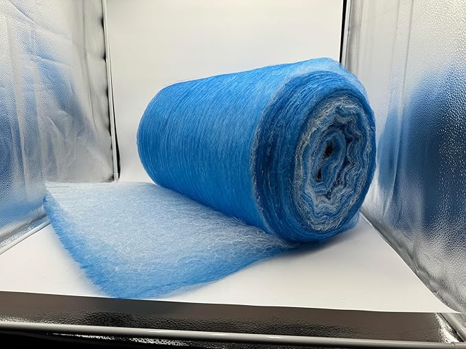 wioboy Paint Booth Exhaust Filter Roll (20.5" x 200ft), Spray Booth Filter, Fiberglass Paint Arrestor for Air Filter System(18 Gram)