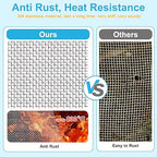 8 Pcs 13x9 (33cmx23cm) 20 Mesh 304 Stainless Steel Wire Mesh Sheet, Rustproof Metal Mesh Sheet Screen for DIY Crafts, Vent Covers, Garden Fencing, Window Protection & Industrial Filters