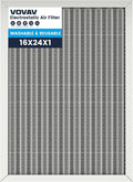 16x24x1 Air Filter-MERV 8, Washable & Reusable Electrostatic Air Filter, AC/HVAC Furnace Filter, Lasts a Lifetime, Permanent Filter, Breathe FresherHome And Office Actual Size:15.5x23.5x0.86Inch