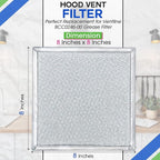 Bagean Stove Vent Filter 8x8 inch BCC024600 Compatible with Ventline Range Hood Filter Replacement for Kitchen Exhaust Fan - Aluminum Screen Blocks Grease & Filters Over Oven Air (2-Pack)