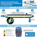 APPLIED MEMBRANES INC. Solapur Whole House Ultraviolet Water Purifier UV Sterilizer for Point of Entry Drinking Water Purification | 15 GPM | Helios Series UV-SPH-15