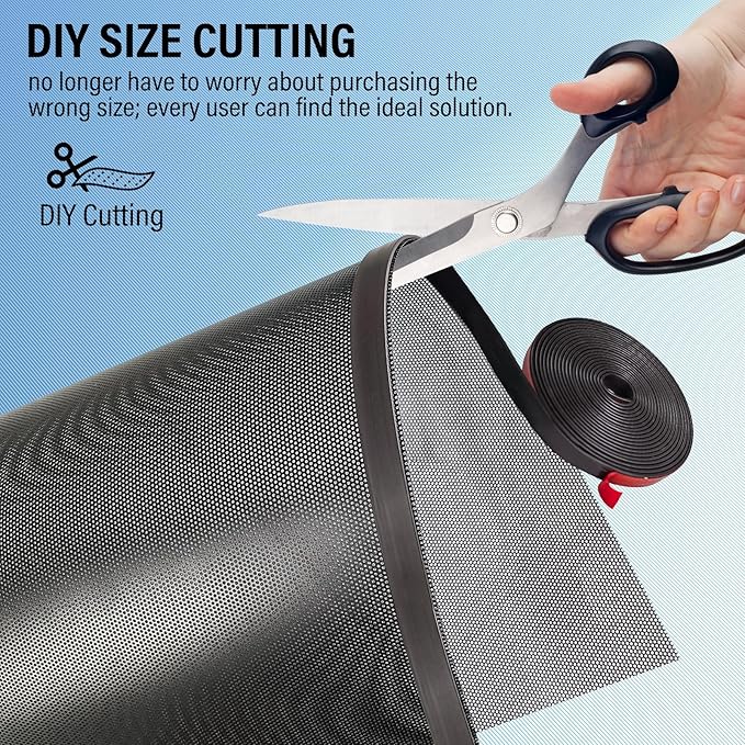 78x12 inch Customizable DIY Floor Vent Covers, Magnetic PVC Vent Mesh for Wall, Ceiling & Home Floor, PC Case Dust Mesh Filter