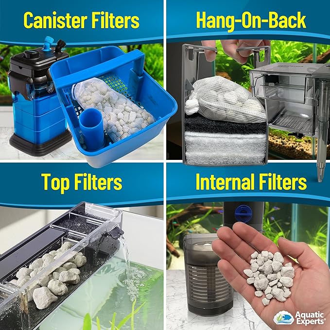 Aquatic Experts AquaMaze Aquarium Bio Media – 1L for Freshwater & Saltwater Tanks, Compatible with Canister, Sump & HOB Filters