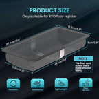 6 Pack Floor Register Cover Trap, HG Power 4 x 10 Inch Floor Vent Screen Net, Nylon Fabric Mesh Air Vent Filter for Home Floor, Catches Coins, Toys, Snacks, Pet Hair, Pet Food