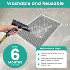 12x12x1 HVAC Furnace Air Filter, Reusable Washable Electrostatic Furnace Filter, MERV 8, Lasts a Lifetime, Breathe Fresher, Home And Office (Actual Size:11.38x11.38x0.82 Inch)