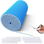 MERV 8 Air Vent Filters, 12" x 90"Cut to Fit Air Filter Material (50+ Filters),Electrostatic Triple Vent Filter for Floor, Ceiling, HVAC & RV Vents, Includes 48 Adhesive Hook Tape