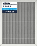 14x18x1 Air Filter-MERV 8, Washable & Reusable Electrostatic Air Filter, AC/HVAC Furnace Filter, Lasts a Lifetime, Permanent Filter, Breathe FresherHome And Office Actual Size:13.5x1.75x0.86Inch