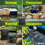 Aquatic Experts 1.5" Large Bio Balls for Ponds – Biological Filter Media for Waterfalls & Outdoor Pond Filters, Treats Up to 6,600 Gallons (2000 Count Bulk Box + Six 14" x 20" Mesh Bags)