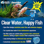 Aquatic Experts Classic Bonded Aquarium Filter Pad -12 Inches by 72 Inches by .75 Inch - Blue and White Aquarium Filter Media Roll Bulk Can Be Cut to Fit Most Filters, Made in USA