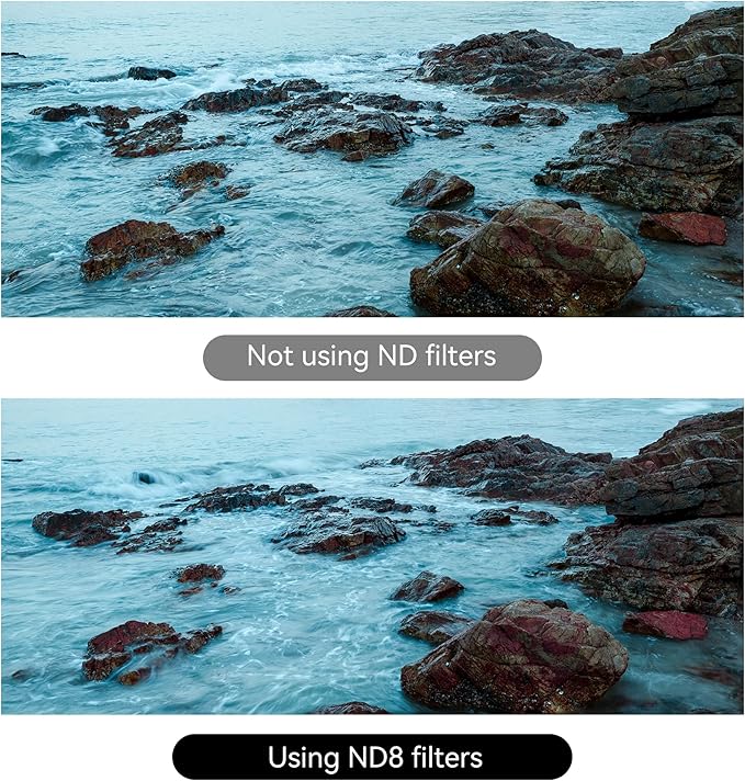 7artisans Nano Magnetic Filter UV Filter ND Light Reduction Filter/CPL Polarization Filter/GND Gradient Filter/Black Mist 1/4 Portrait Photography Filter Suitable for Lens(77mm ND8)