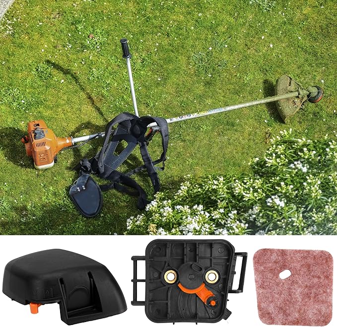Air Filter & Cover Housing – Replacement Kit Compatible with Stihl Weed Eater, Fits FS55, FS55R, FS45, FS46, FS38, HS45 String Trimmer with Cover & Housing Assembly