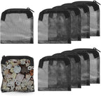 10Pcs Media Bags for Aquarium Fine Mesh Bag Aquarium Filter Media Bags with Plastic Zipper Suitable for Activated Carbon, Filter Stones, Ceramic Rings (4 x 4 inches)