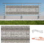 Privacy Fence 2' x 65.6' Durable UV-Resistant Patio Privacy Screens for Balcony, Included Cable Ties Customized Size for Apartments, Deck, Porch, Patio, Railing, Outdoor Pool, Floor Pattern