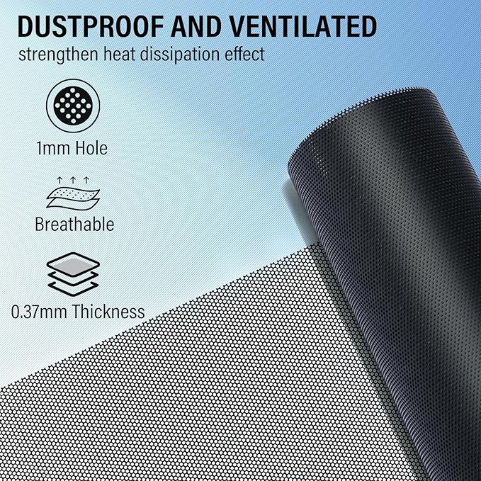 39x5.5 inch Customizable DIY Floor Vent Covers, Magnetic PVC Vent Mesh for Wall, Ceiling & Home Floor, PC Case Dust Mesh Filter