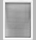 HVAC Premium 24" x 36" Cube Core Eggcrate Return Air Filter Grille for 1" Filter - Aluminum - White [Outer Dimensions: 26.5" x 38.5"]