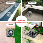 Gutter Guard, 304 Stainless Steel Roof Drain Cover, Anti-Clogging Filter for Leaves & Debris, Outdoor Pipe Protector for Roofs, Balconies, and Gardens (Pack of 1, 2 inch)