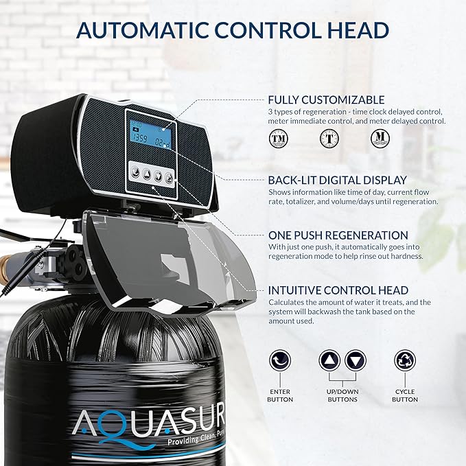 Aquasure Harmony Series 72,000 Grains Whole House Water Softener w/High Efficiency Digital Metered Control Head (72,000 Grains)
