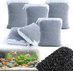 MAQIHAN 1.7 LB Activated Charcoal - Activated Carbon Aquarium Filter Media Charcoal Pellets for Fish Tank Supplies Media Bags for Aquarium Coconut Shell (780 gram,6 Nylon Bags)