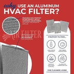 Air Filter Factory Replacement For Nordyne, Nortek 917763 A-Coil 16X19 HVAC Furnace Metal Mesh Filter 2-Pack