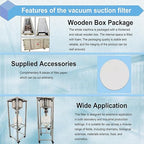 10L Vacuum Filtration System, Negative Pressure Suction Filter with Stainless Steel Buchner Funnel & Glass Filter Flask, Discharge Valve & Brake Casters, for Lab Chemical Industrial Use