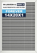 14x20x1 Reusable Air Filter, Electrostatic, Washable Lasts a Lifetime, Breathe Fresher Air in Home and Office HVAC AC Furnace Systems, Merv 8 (Actual Size: 13.69x19.8x0.82 Inch)