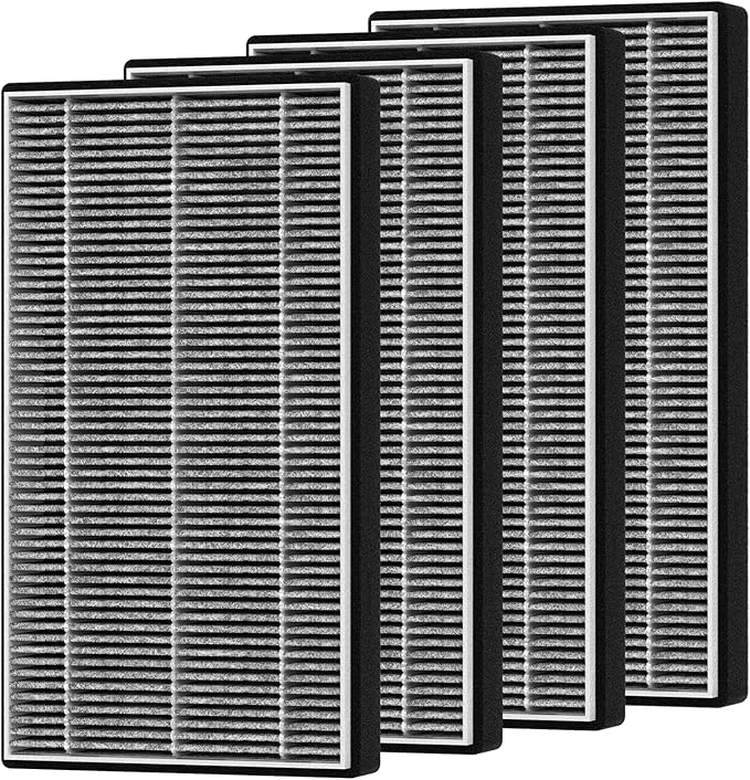 4 Packs F1 Mixed Carbon Replacement Filter Compatible with 3M Filtrete Room C01 T02 Series Air Purifi-er Model FAP-C01-F1 FAP-T02-F1 FAP-C01BA-G1 FAP-T02WA-G1 FAP-ST02W and FAP-ST02N