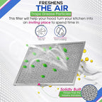 Stove Hood Vent Filter 11.6” x 11.2” BPQTF S99010317 Compatible with Broan Range Hood Filter Replacement for Ductless Overhead - Metal Mesh Filters Grease and Carbon Freshens Kitchen Oven Air (1-Pk)