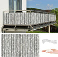 Privacy Screen 3' x 3.3' Durable UV-Resistant Outdoor Privacy Screens, Included Cable Zip Ties for Decks, Patios, Backyards, Outdoor Pools, Porches, Railings, Vertical Floor Pattern