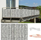 Privacy Screen Protector 2' x 29.5' Durable and UV Resistant Outdoor Privacy Screen, Included Cable Ties for Decks, Patios, Backyards, Outdoor Pools, Porches, Railings, Vertical Floor Pattern