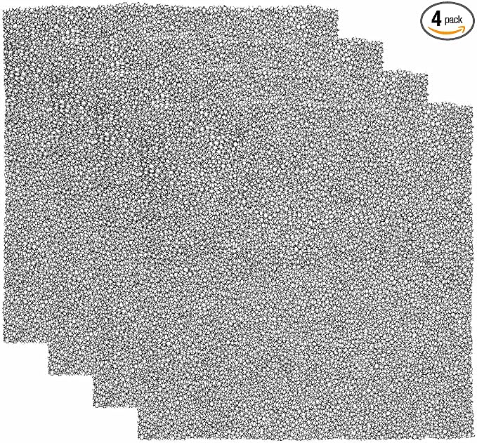 Fan Replacement Filters 4 Pcs Fan Filter Foam Sponge (6" x 6" x 0.12", 30ppi) - Breathable, Soft for Air Compressors Inverter Chassis Vacuum Cleaners